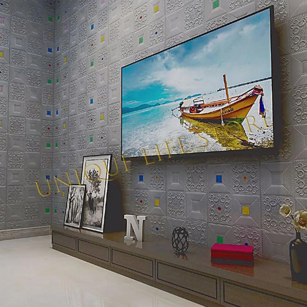 Retro Nordic Style 3d Embossed Wall Sticker Self-Adhesive Square Panel Decal Decoration Living Room Bedroom Home Decor 
Retro Nordic Style 3d Embossed Wall Sticker Self-Adhesive Square Panel Decal Decoration Living Room Bedroom Home Decor