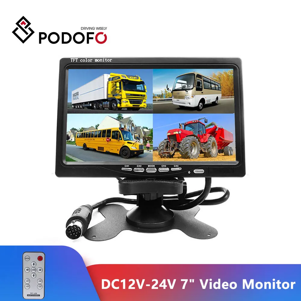 Podofo DC12V-24V 7-дюймовый ЖК-дисплей, 4-канальный видеовход, автомобильный видеомонитор для передней камеры заднего вида, четырехъядерный раздель...
Podofo DC12V-24V 7-дюймовый ЖК-дисплей, 4-канальный видеовход, автомобильный видеомонитор для передней камеры заднего вида, четырехъядерный раздель...