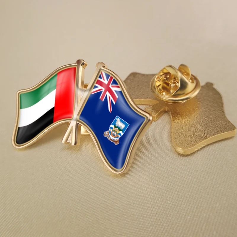 United Arab Emirates and Falkland Islands Crossed Double Friendship Flags Lapel Pins Brooch Badges
United Arab Emirates and Falkland Islands Crossed Double Friendship Flags Lapel Pins Brooch Badges