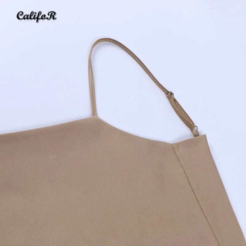 CALIFOR Suspender Solid Backless Tops for Women 2021 New Summer Casual Clothing Satin Sexy Women's Camis Y2k Crop Top
CALIFOR Suspender Solid Backless Tops for Women 2021 New Summer Casual Clothing Satin Sexy Women's Camis Y2k Crop Top