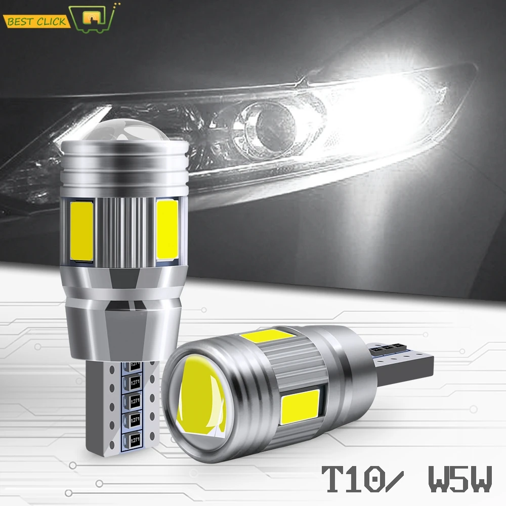 Xukey 2 шт. 3 Вт 12 В T10 белые Автомобильные светодиодные лампы без ошибок W5W 501 168 194