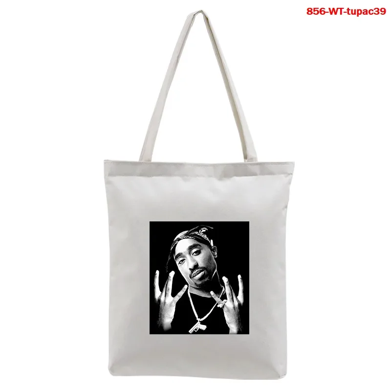 2021 Fashion Rapper Tupac Tote Bag Shopping Unisex Casual Travel Canvas Bag Pacakge Handbag Foldable Beach Bag Women Shopper Bag
2021 Fashion Rapper Tupac Tote Bag Shopping Unisex Casual Travel Canvas Bag Pacakge Handbag Foldable Beach Bag Women Shopper Bag