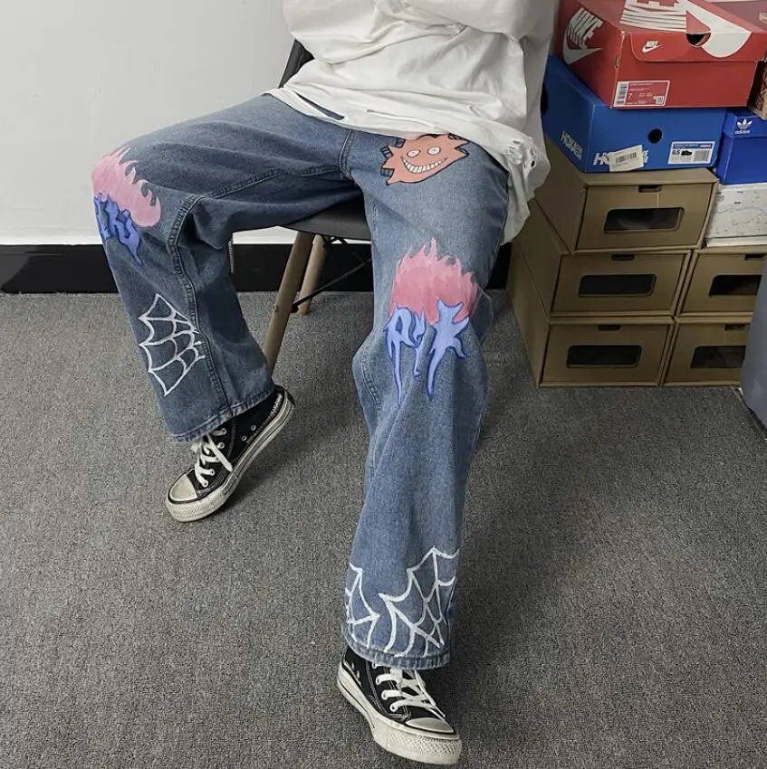 Cartoon Jeans Women Fashion High waist Funny cartoon doodle Jeans 2021 Harajuku Streetwear Straight Denim trousers p2160
Cartoon Jeans Women Fashion High waist Funny cartoon doodle Jeans 2021 Harajuku Streetwear Straight Denim trousers p2160
