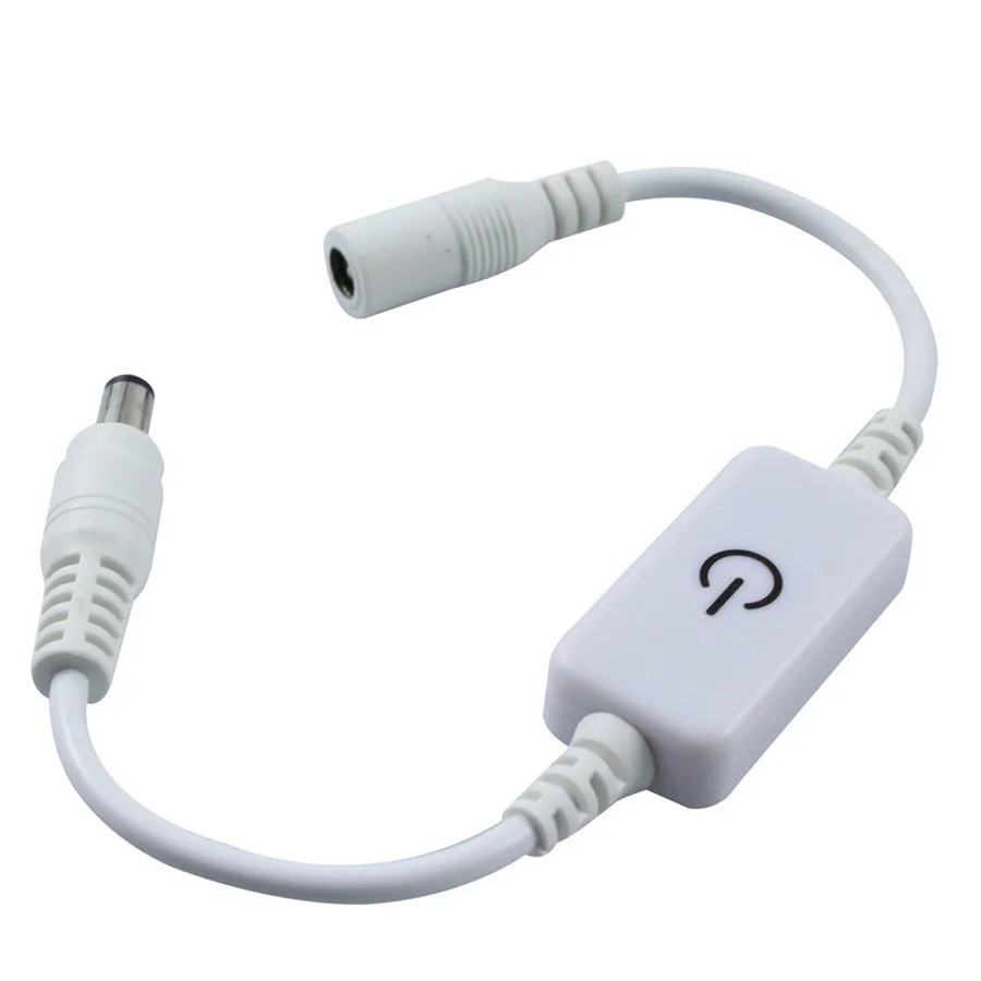 KeWL DC12V-24V 4A touch LED dimmer Touch Switch with DC Female & Male Plug For Single Color LED Strip Lamp Black/White
KeWL DC12V-24V 4A touch LED dimmer Touch Switch with DC Female & Male Plug For Single Color LED Strip Lamp Black/White
