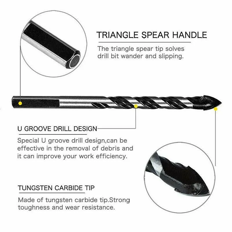 Convenient Easy Positioning No Tremor Practical Smooth Hole Drill Bit Floor Glass 5PCS Cemented Carbide Concrete
Convenient Easy Positioning No Tremor Practical Smooth Hole Drill Bit Floor Glass 5PCS Cemented Carbide Concrete