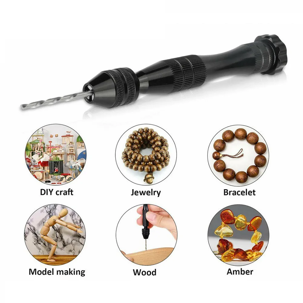 59Pcs Pin Vise Hand Drill Hand Drill Kit Micro Mini Pin Vise Precision