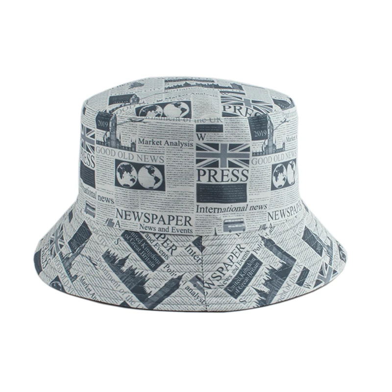 Newspaper Print Vintage Bucket Hat Reversible Summer Beach Sun Hats For Women Men Panama Fisherman Cap
Newspaper Print Vintage Bucket Hat Reversible Summer Beach Sun Hats For Women Men Panama Fisherman Cap