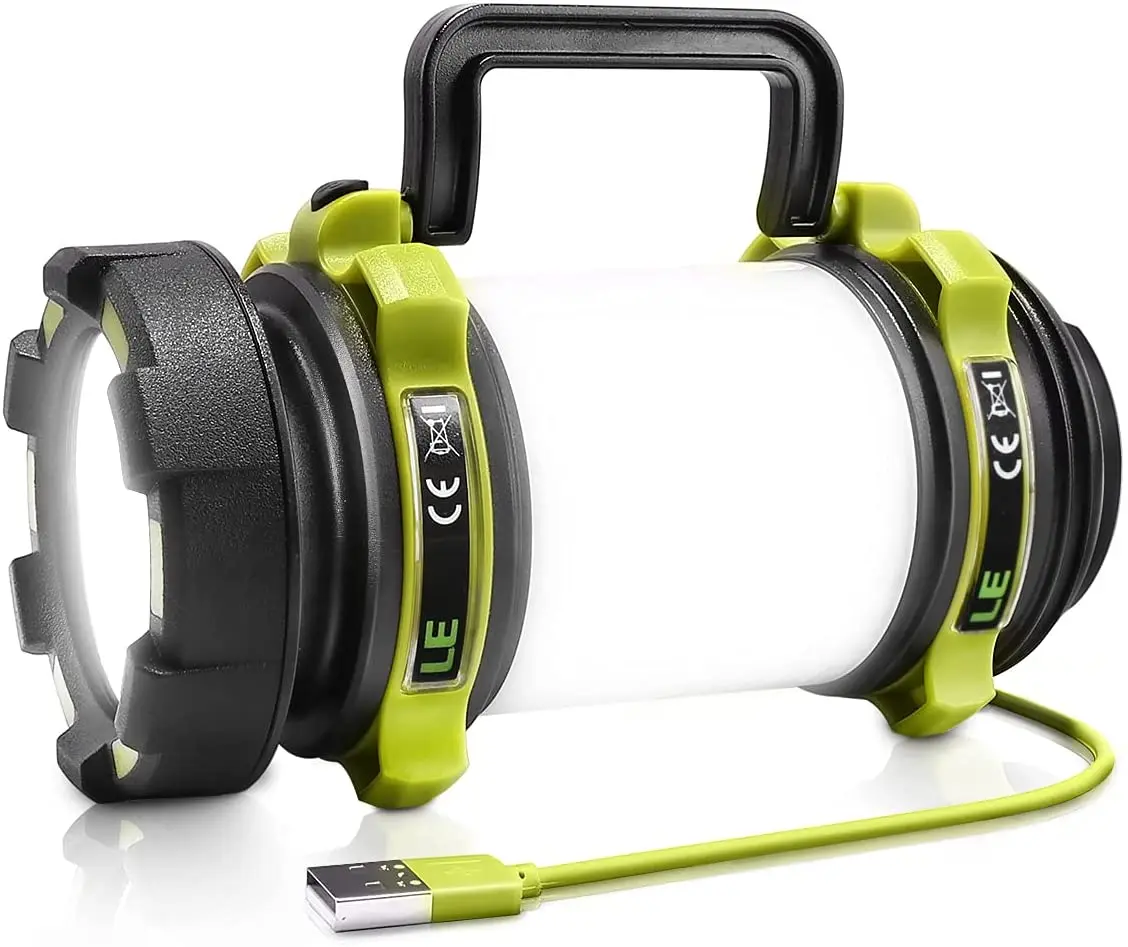 LED Camping Lantern Rechargeable, Brightest Flashlight with 500LM, 6 Light Modes, 2600mAh Power Bank, IPX4 Waterproof
LED Camping Lantern Rechargeable, Brightest Flashlight with 500LM, 6 Light Modes, 2600mAh Power Bank, IPX4 Waterproof