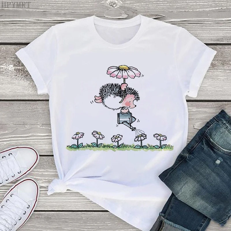 Summer Harajuku Women's Large Size Top T Shirt Fashion Casual Short-sleeved Tshirt Hedgehog and Dandelion Printed Female T-shirt
Summer Harajuku Women's Large Size Top T Shirt Fashion Casual Short-sleeved Tshirt Hedgehog and Dandelion Printed Female T-shirt