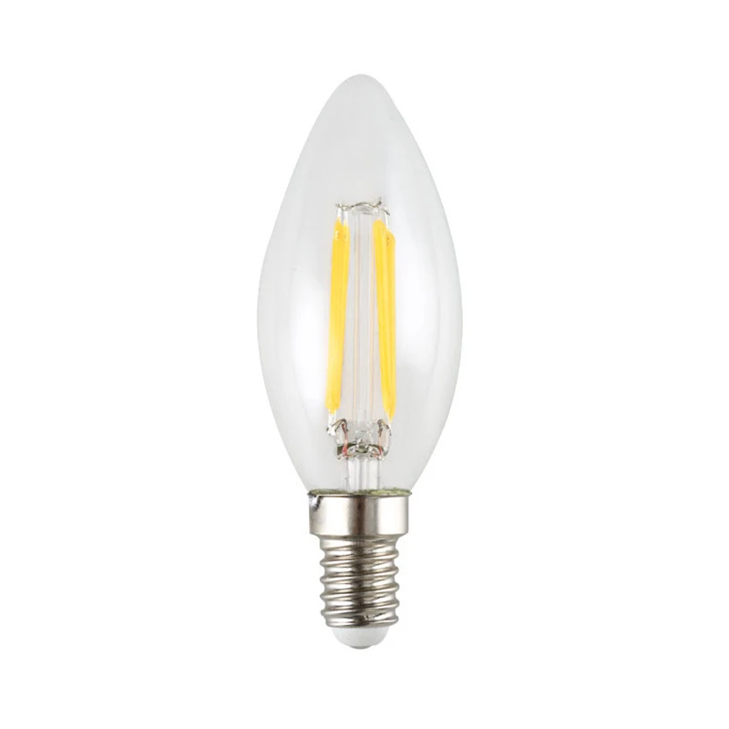 E14 Светодиодный светильник в форме свечи с нитью 220 240 В 4 Вт 8 12 C35/C35L винтажная