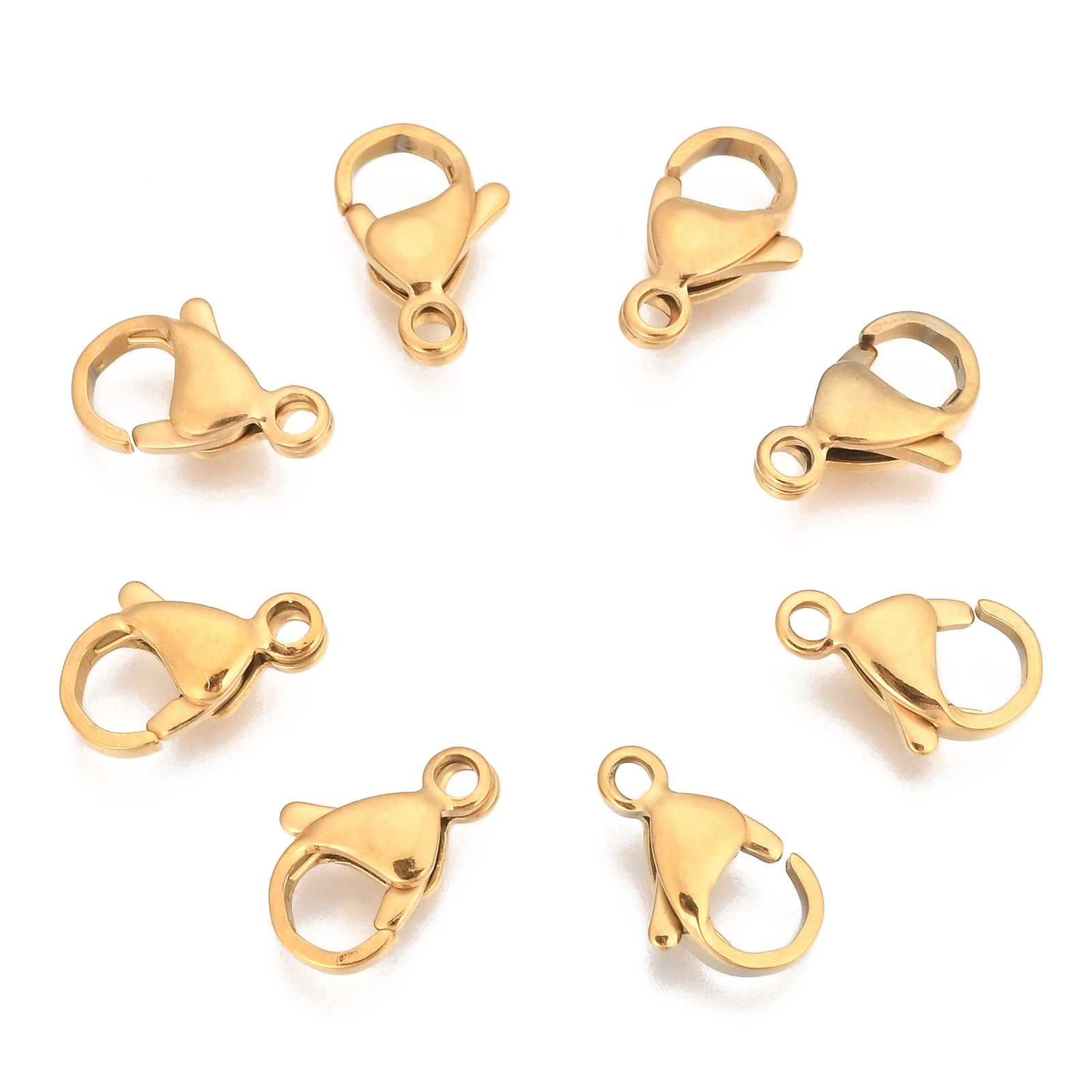 20Pcs 10x7mm/11x7mm/9x6mm/13x8mm Gold Plated Stainless Steel Lobster Clasps Hooks For Necklace Bracelet Chain DIY Jewelry Making
20Pcs 10x7mm/11x7mm/9x6mm/13x8mm Gold Plated Stainless Steel Lobster Clasps Hooks For Necklace Bracelet Chain DIY Jewelry Making