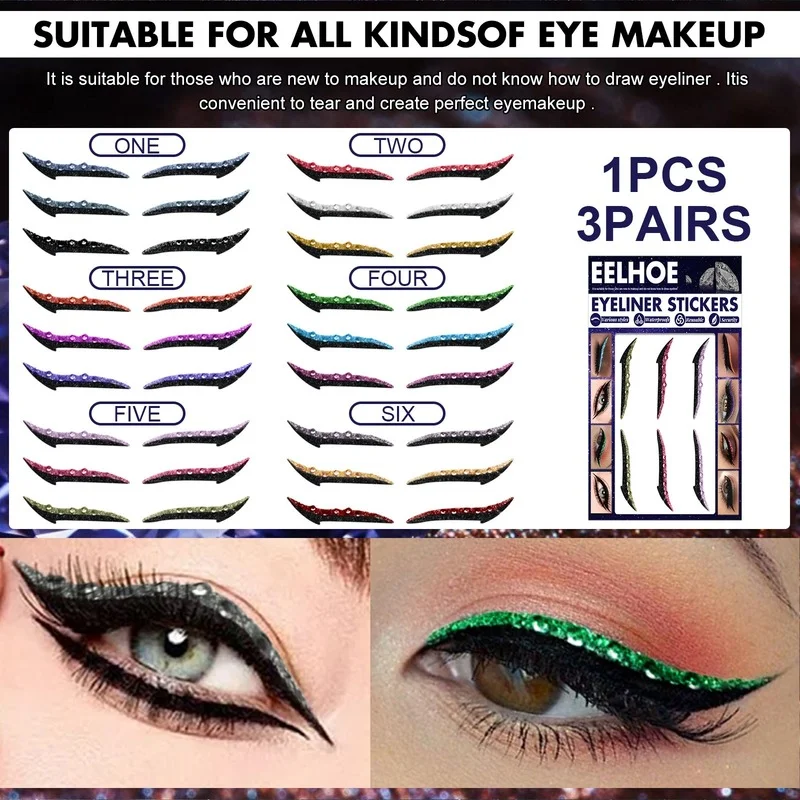 Eyelid Line Stick Three-color Diamond Eyeliner Stickers Glue-free Self-adhesive Eye Shadow Stickers Party Eye Makeup Stickers
Eyelid Line Stick Three-color Diamond Eyeliner Stickers Glue-free Self-adhesive Eye Shadow Stickers Party Eye Makeup Stickers
