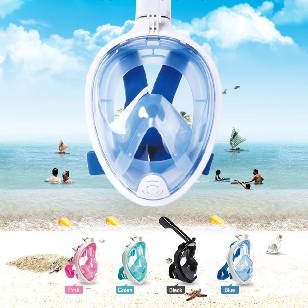 6 Colors seaside full face silicone diving mask anti-fog detachable diving snorkeling full face mask Underwater Swim Equipment
6 Colors seaside full face silicone diving mask anti-fog detachable diving snorkeling full face mask Underwater Swim Equipment
