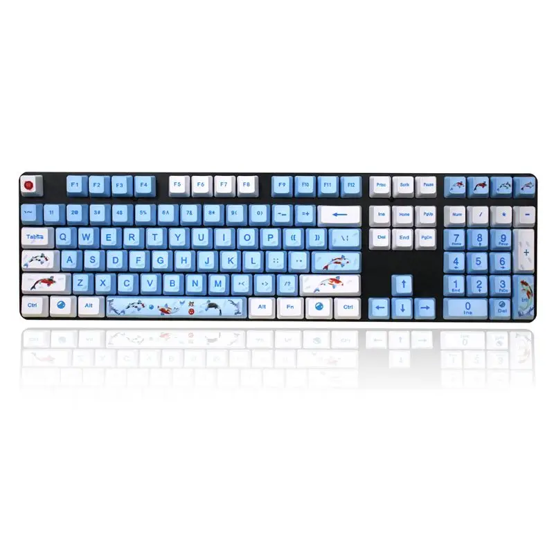 1 комплект сменных ключей OEM PBT 108 клавиши с сублимационной краской двухцветные