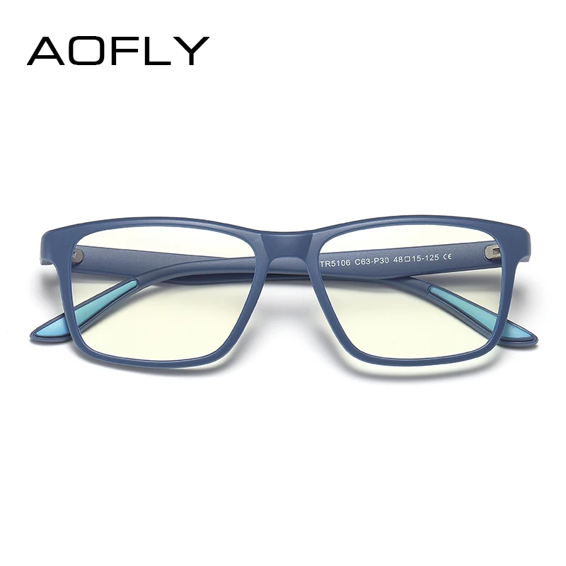 Очки компьютерные AOFLY TR90 детские брендовые дизайнерские квадратные оптические