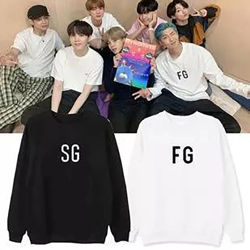 Bulletproof Boy FG SG Peripheral Should The same round neck pullover Sweatshirt Hip-Hop autumn unisex personality sweatshirt
Bulletproof Boy FG SG Peripheral Should The same round neck pullover Sweatshirt Hip-Hop autumn unisex personality sweatshirt