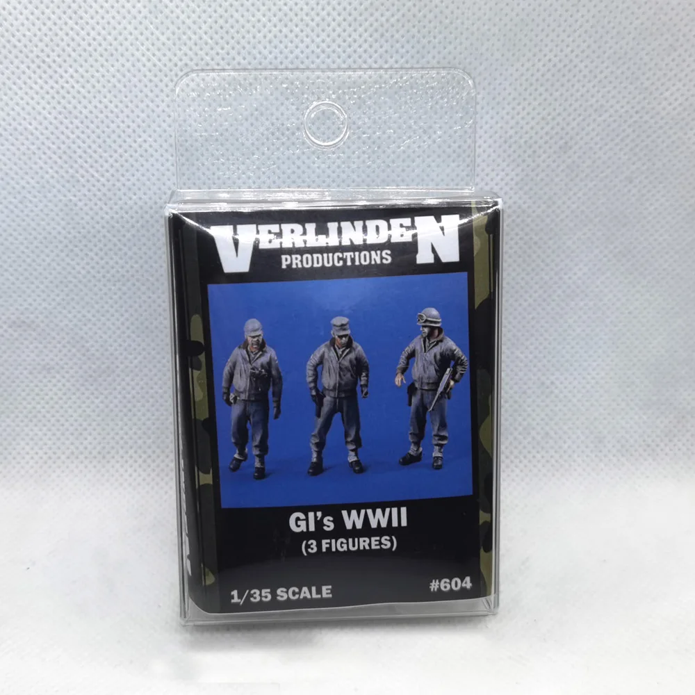 1/35 US Army G.I.s in WWII (3 Figures/Set) VERLINDEN #604 Resin Model Unassembled Uncolored 
1/35 US Army G.I.s in WWII (3 Figures/Set) VERLINDEN #604 Resin Model Unassembled Uncolored