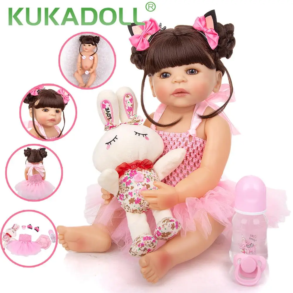 KUKADOLL 55CM Realistic Reborn Baby Doll Full Body Silicone 22 Inch Menina Doll Toy Can Bath To Kids Birthday Gift Girl Playmate
KUKADOLL 55CM Realistic Reborn Baby Doll Full Body Silicone 22 Inch Menina Doll Toy Can Bath To Kids Birthday Gift Girl Playmate