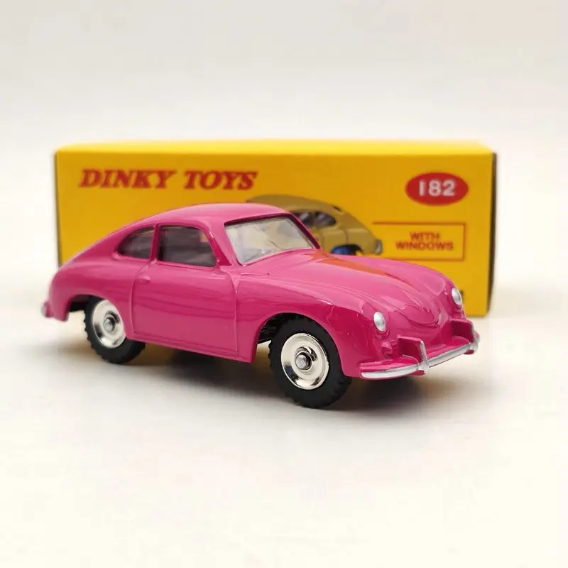 1/43 DeAgostini Dinky Toys 182 For P~sche 356A Coupe Pink Diecast Models Auto Car Gift Collection | Игрушки и хобби