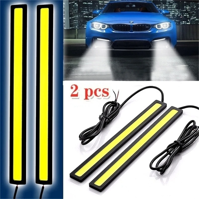 2Pcs 17CM Universal COB LED Strip Car Daytime Running Fog Lamp DRL Driving Strip Light Flexible Led Strip/waterproof 10-16V
2Pcs 17CM Universal COB LED Strip Car Daytime Running Fog Lamp DRL Driving Strip Light Flexible Led Strip/waterproof 10-16V