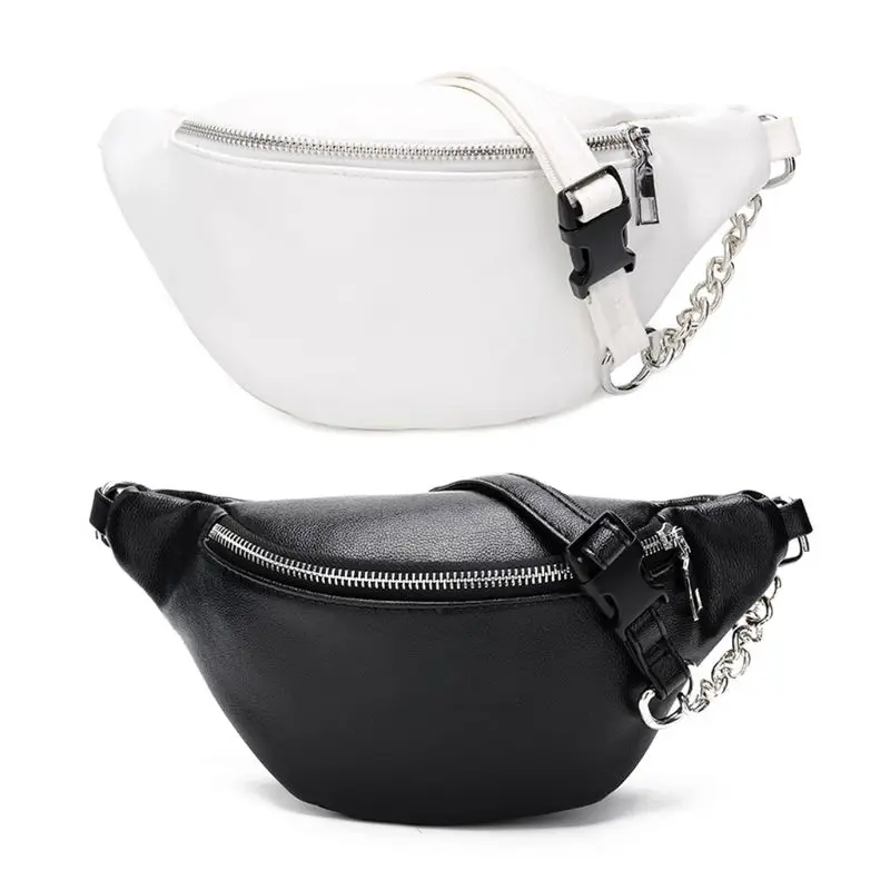 Fashion Leather Waist Fanny Pack Chest Bag Phone Purse with Metal Chain for Women
Fashion Leather Waist Fanny Pack Chest Bag Phone Purse with Metal Chain for Women