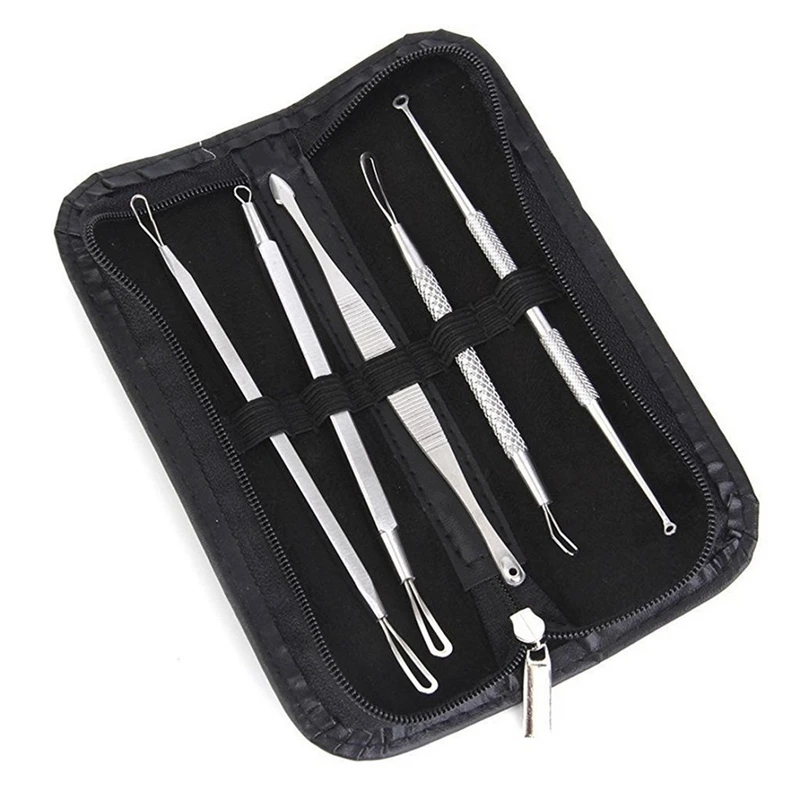 5Pcs/Set Stainless Steel Acne Pimple Spot Extractor Pore Cleanser Kit Blackhead Blemish Remover Face Skin Care Tools
5Pcs/Set Stainless Steel Acne Pimple Spot Extractor Pore Cleanser Kit Blackhead Blemish Remover Face Skin Care Tools
