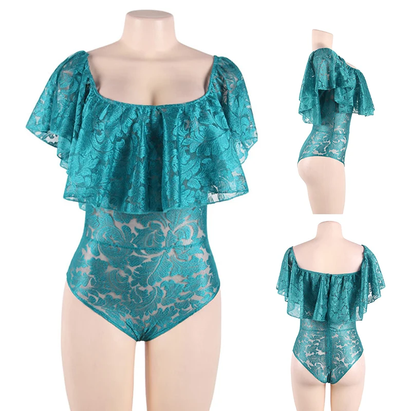 Ruffles Off Shoulder White Lace Bodysuit High Street M xxxl Plus Size Sexy Jumpsuit Women Rompers Embroidered Teddies RS80496
Ruffles Off Shoulder White Lace Bodysuit High Street M xxxl Plus Size Sexy Jumpsuit Women Rompers Embroidered Teddies RS80496
