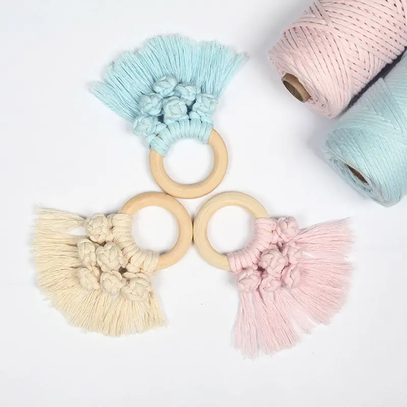 Baby Teething Wooden Ring Rattle Crochet Tassel Teether Bracelet Newborn Nursing Chewing Toy Shower Gifts 
Baby Teething Wooden Ring Rattle Crochet Tassel Teether Bracelet Newborn Nursing Chewing Toy Shower Gifts