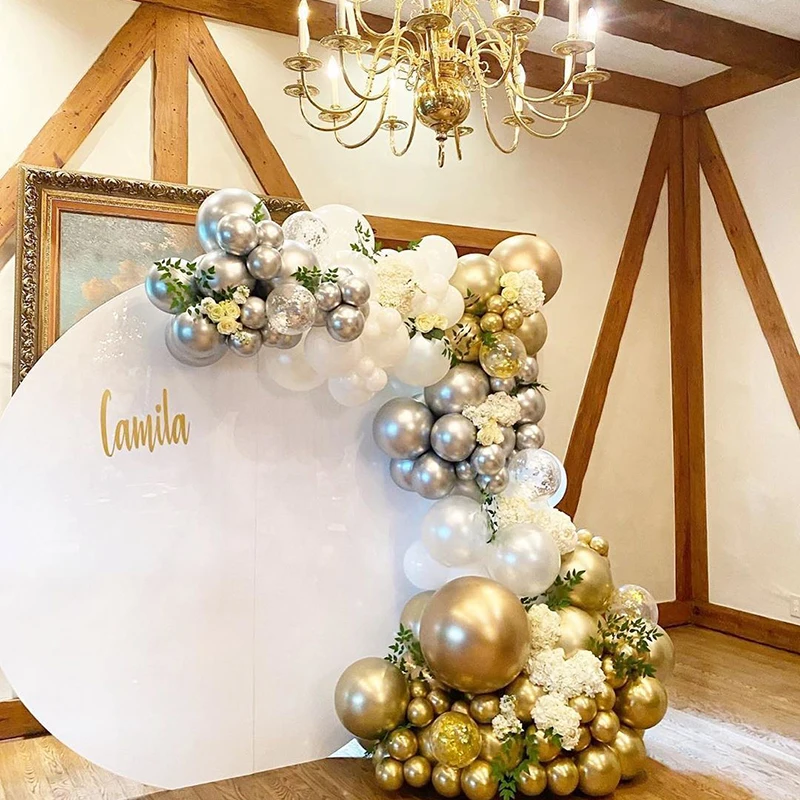 112pcs Balloons Garland Arch Kit Chrome Silver Gold Confetti Ballon Wedding Birthday Party Decor Kids Baby Shower Globos
112pcs Balloons Garland Arch Kit Chrome Silver Gold Confetti Ballon Wedding Birthday Party Decor Kids Baby Shower Globos