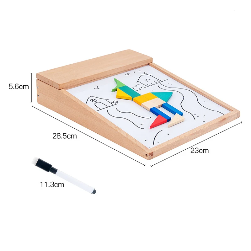 Creative Magnetic Puzzle Drawing Board Wooden Geometric Figures Educational Toy Fun Thinking Cognitive Toys Gifts For Boys Girls
Creative Magnetic Puzzle Drawing Board Wooden Geometric Figures Educational Toy Fun Thinking Cognitive Toys Gifts For Boys Girls