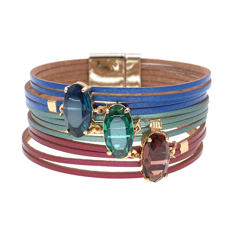 colourful Leather Bracelets for Women 2020 Fashion jewelry Mulitlayer Wide Wrap Bracelet Female gifts glass bracelets wholesale
colourful Leather Bracelets for Women 2020 Fashion jewelry Mulitlayer Wide Wrap Bracelet Female gifts glass bracelets wholesale