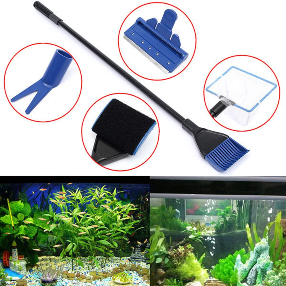 5 In 1 Aquarium Tank Cleaner Set Fish Net Gravel Rake Algae Scraper Grass Fork Sponge Brush Glass Fish Tank Cleaning Tools
5 In 1 Aquarium Tank Cleaner Set Fish Net Gravel Rake Algae Scraper Grass Fork Sponge Brush Glass Fish Tank Cleaning Tools