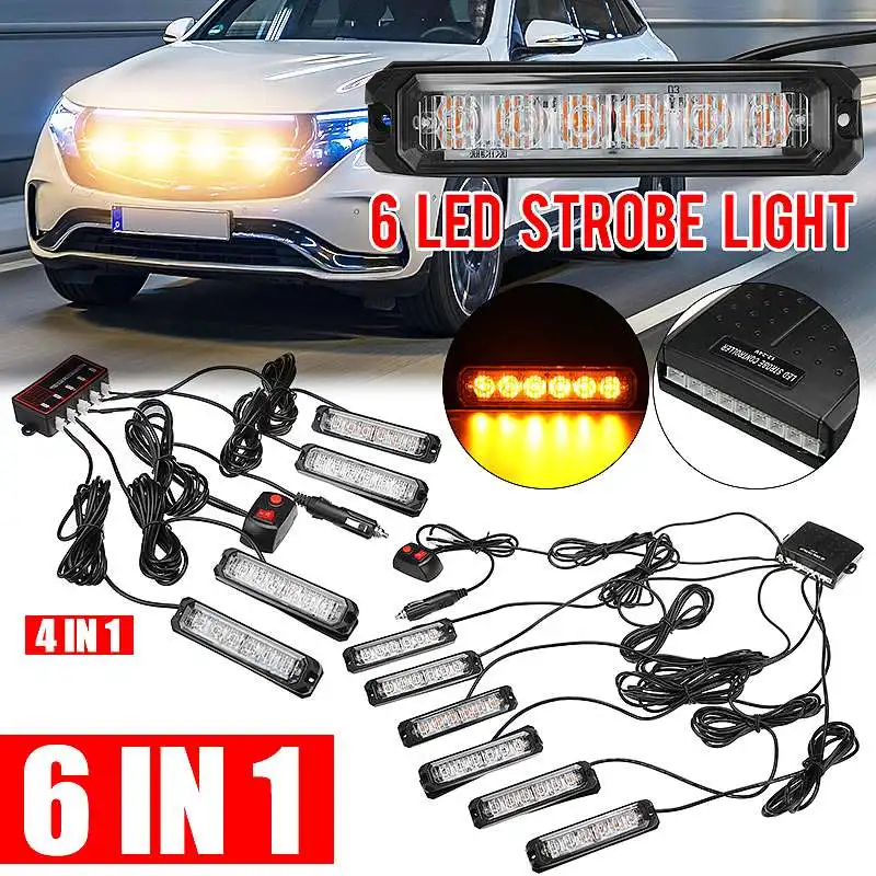 Car Truck Strobe Warning Light Grill Flashing Breakdown Emergency Light 4X6LED 6X6LED Trailer Beacon Lamp Side Light 12V 24V
Car Truck Strobe Warning Light Grill Flashing Breakdown Emergency Light 4X6LED 6X6LED Trailer Beacon Lamp Side Light 12V 24V