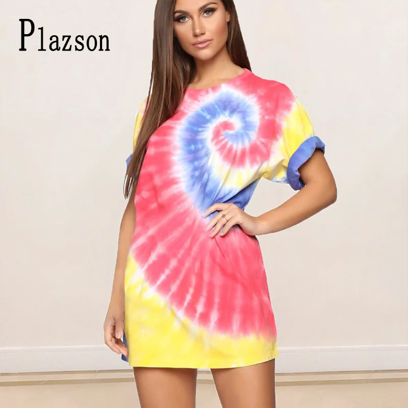 Women Vintage Dress 2021 FAshion O Neck Short Sleeve Tie dyeing Casual Loose Mini Vestidos Summer Dresses vestidos vestiti donna
Women Vintage Dress 2021 FAshion O Neck Short Sleeve Tie dyeing Casual Loose Mini Vestidos Summer Dresses vestidos vestiti donna