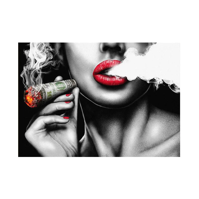 Unframed Red Lips Smoking Characters Vintage Walls Paintings Women Canvas Painting Home Decor Art For Living Room Bedroom Poster
Unframed Red Lips Smoking Characters Vintage Walls Paintings Women Canvas Painting Home Decor Art For Living Room Bedroom Poster