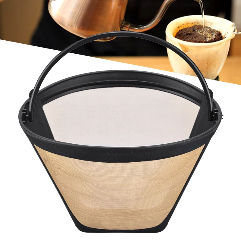 Reusable Coffee Filter Stainless Steel Conical Coffee Maker Filter Cone Mesh Strainer Golden Kitchen Cafe Tools
Reusable Coffee Filter Stainless Steel Conical Coffee Maker Filter Cone Mesh Strainer Golden Kitchen Cafe Tools
