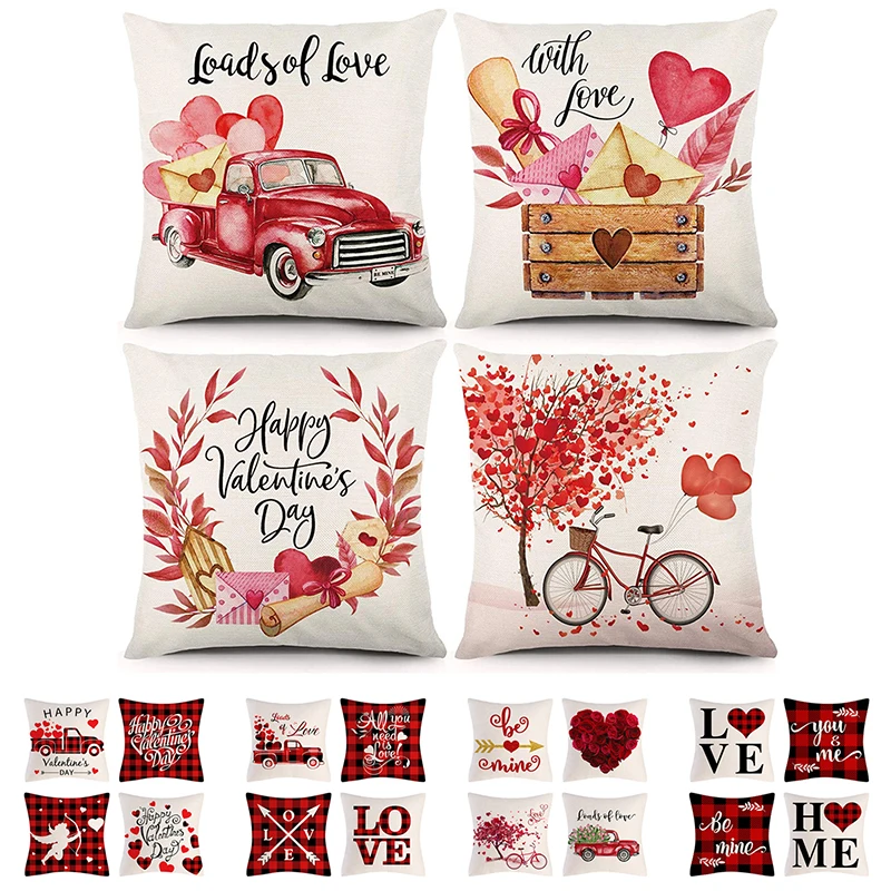 4pcs Valentines Day Pillow Covers 18x18 inch Flower Heart Love Valentine Gifts Pillows Cover Cases Home Decor Festival Ornament 
4pcs Valentines Day Pillow Covers 18x18 inch Flower Heart Love Valentine Gifts Pillows Cover Cases Home Decor Festival Ornament