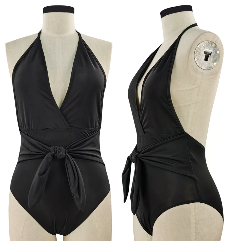 Bathing Suit Women Sling Backless Bow One Piece Solid Deep V V-neck Sexy Swimsuit Plus Size Swimwear Swimsuits Beachwear Women
Bathing Suit Women Sling Backless Bow One Piece Solid Deep V V-neck Sexy Swimsuit Plus Size Swimwear Swimsuits Beachwear Women