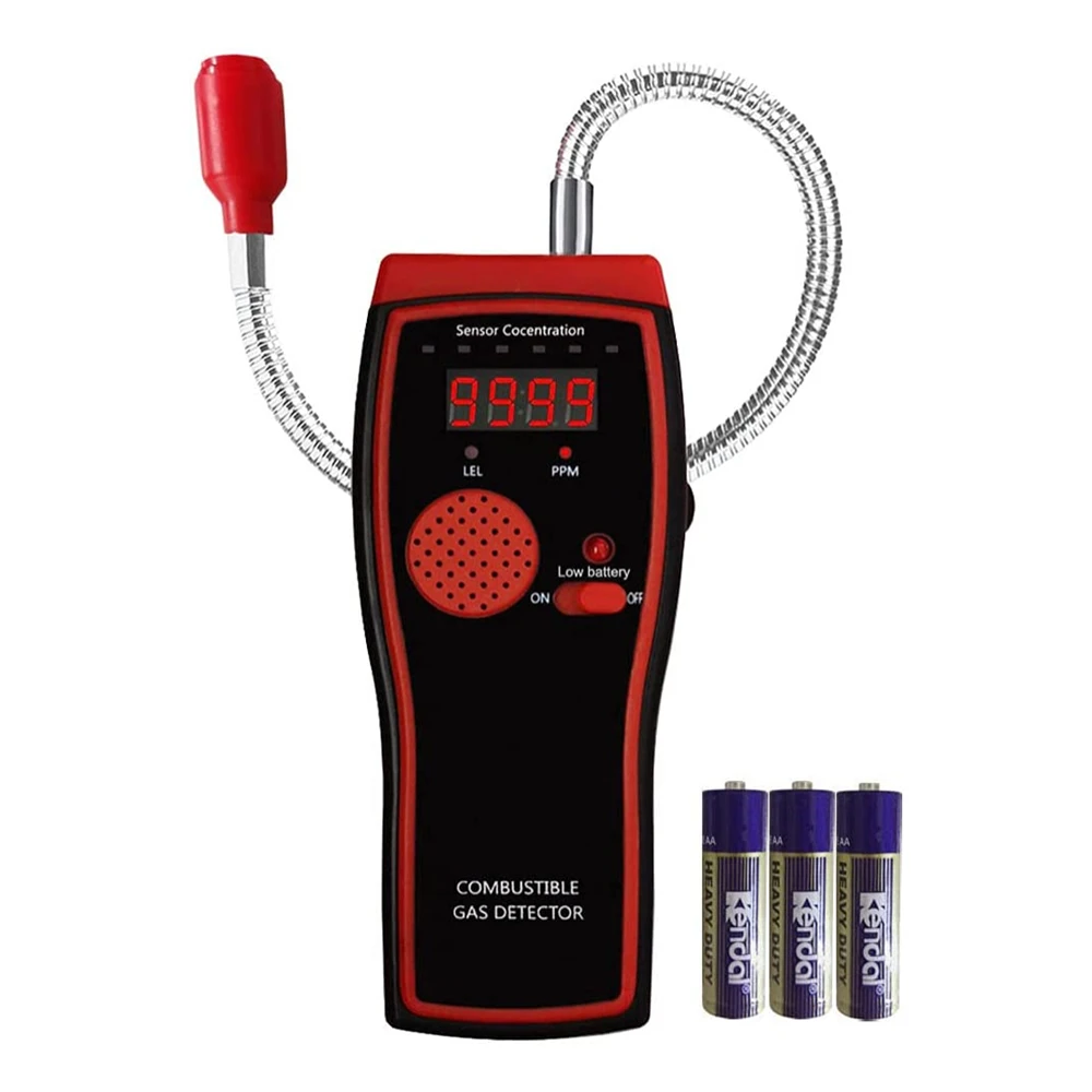 Digital Gas Detector Portable Propane And Natural Gas Leak Tester Detector Sound/Light Warning Measures In PPM Or 100% LEL
Digital Gas Detector Portable Propane And Natural Gas Leak Tester Detector Sound/Light Warning Measures In PPM Or 100% LEL