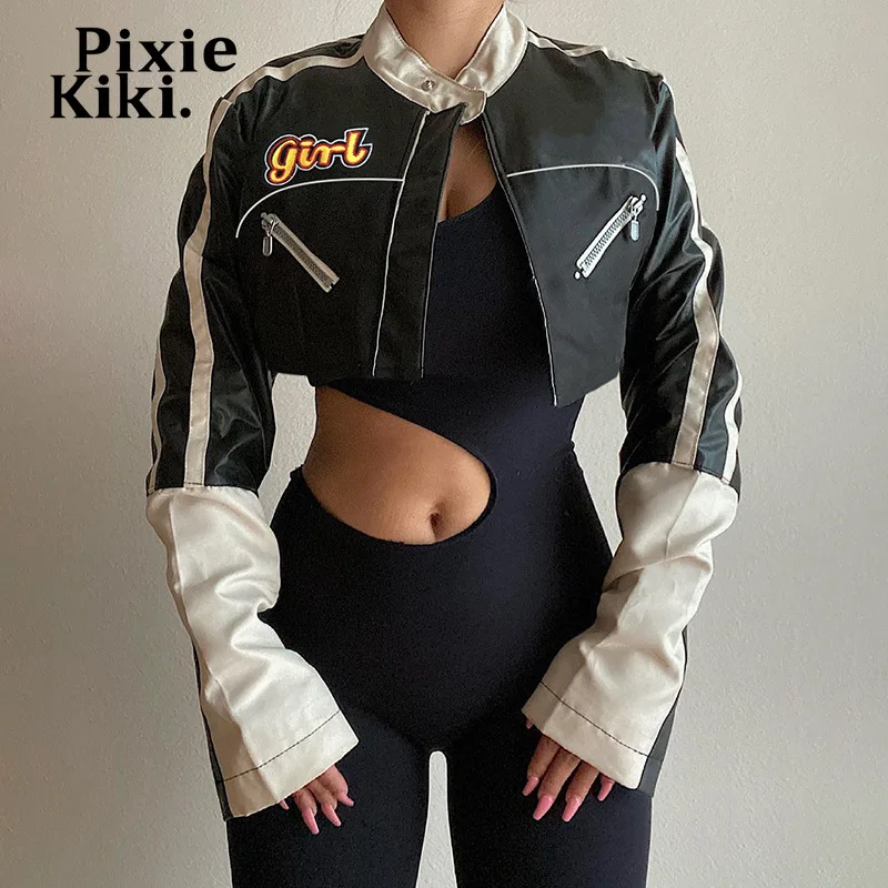 Мотоциклетная уличная одежда PixieKiki, Модные Куртки из искусственной кожи, винтажная Женская трендовая одежда, Укороченный кардиган на молни...
Мотоциклетная уличная одежда PixieKiki, Модные Куртки из искусственной кожи, винтажная Женская трендовая одежда, Укороченный кардиган на молни...