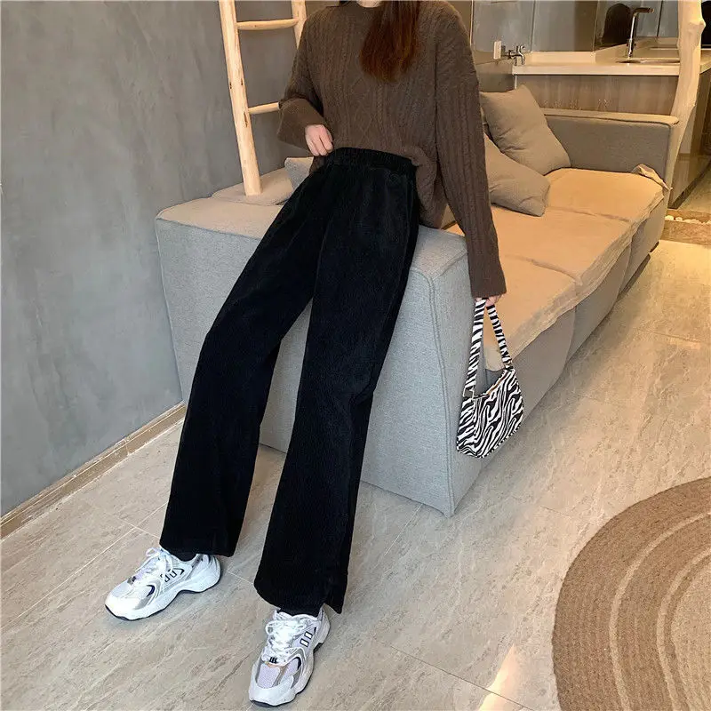 Wide Leg Pants Women's Straight Pants Autumn and Winter 2021 New Loose and Thin Casual Pants Plush Thickened High Waist Pants
Wide Leg Pants Women's Straight Pants Autumn and Winter 2021 New Loose and Thin Casual Pants Plush Thickened High Waist Pants