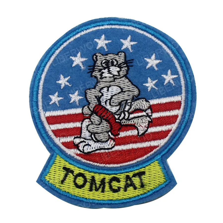 Нашивка Tomcat в стиле ВВС вышитая нашивка Tom Cat Grumman железная или сумки рюкзаки