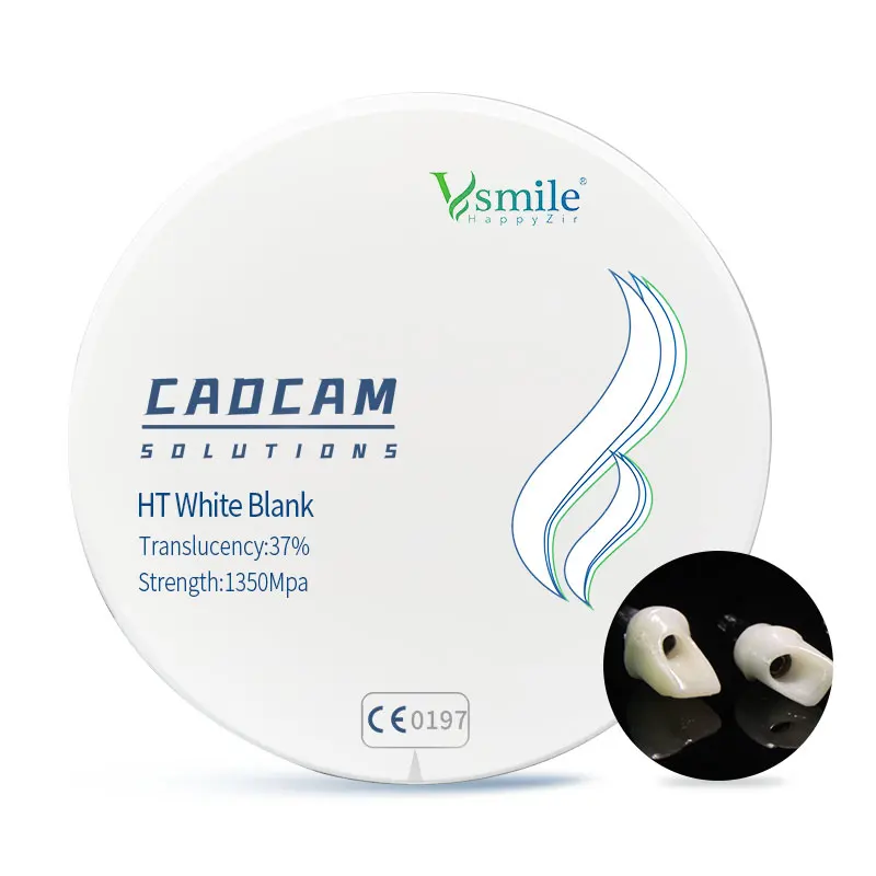 Vsmile 98mm Dental White Zirconia Block For Crown Coping 14 Units Long Bridges 1350Mpa Translucency 37% With Open CADCAM System
Vsmile 98mm Dental White Zirconia Block For Crown Coping 14 Units Long Bridges 1350Mpa Translucency 37% With Open CADCAM System