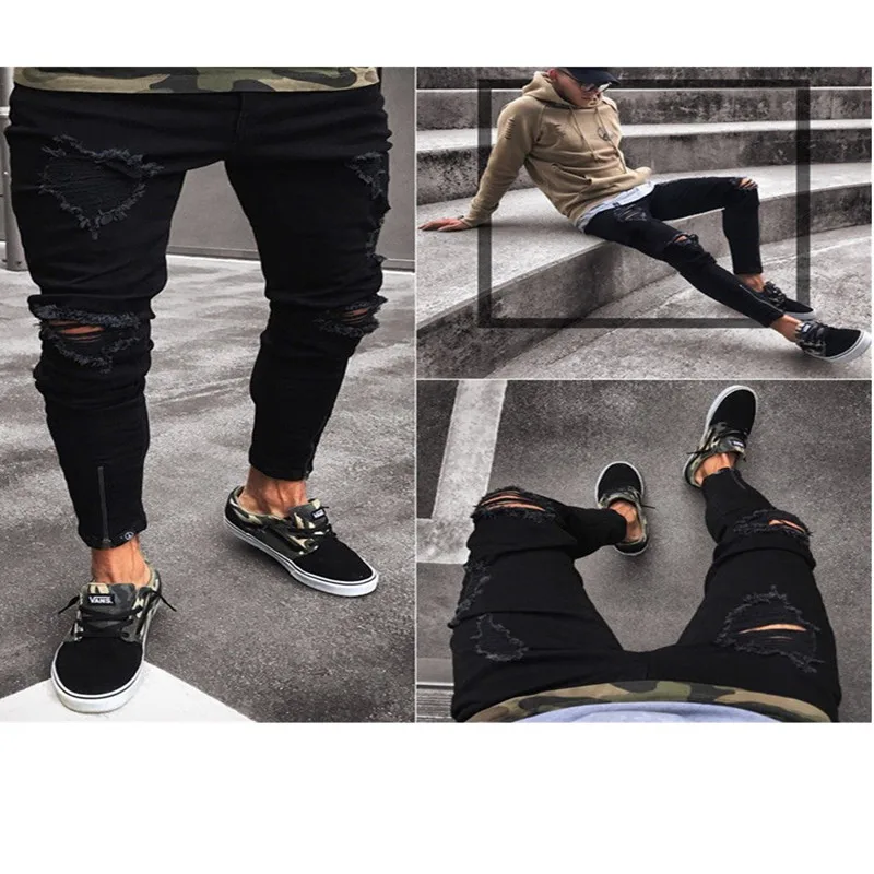 Autumn Long Pencil Pants Ripped Jeans Slim Spring Hole Men Fashion Thin Skinny Jeans Male Hip-hop Trousers Clothes Clothing
Autumn Long Pencil Pants Ripped Jeans Slim Spring Hole Men Fashion Thin Skinny Jeans Male Hip-hop Trousers Clothes Clothing