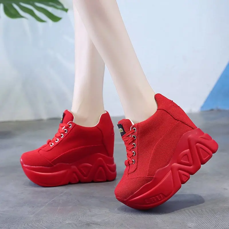 New Women Platform Casual Shoes Mesh Breathable Wedge Heels Shoes 10CM Autumn Thick Sole Sneakers Woman Deportivas Mujer
New Women Platform Casual Shoes Mesh Breathable Wedge Heels Shoes 10CM Autumn Thick Sole Sneakers Woman Deportivas Mujer