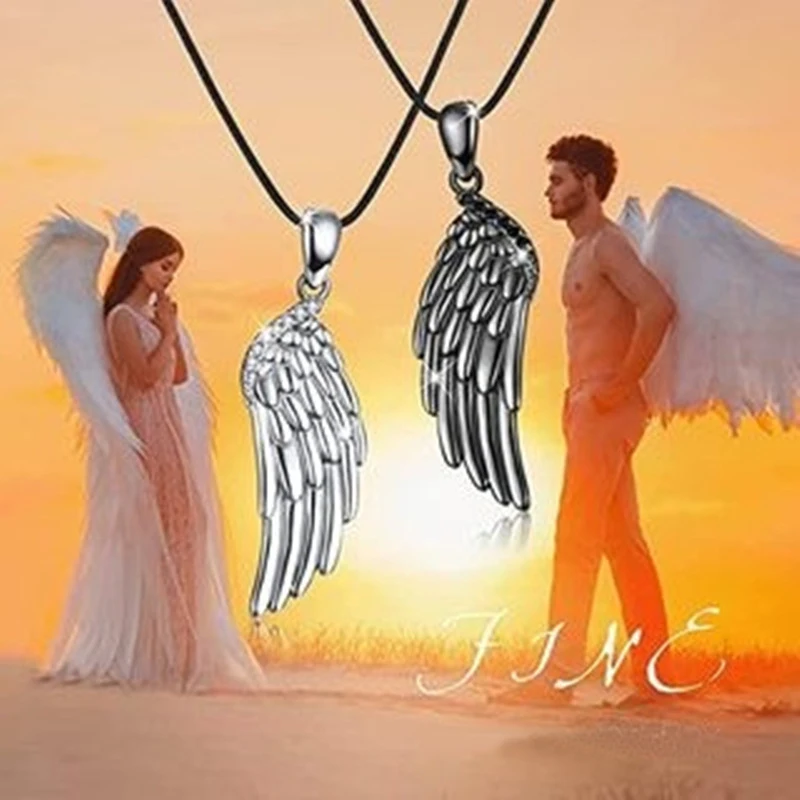 New Products Angel Wing Couple Necklace Feather Pendant Leather Cord Clavicle Chain Valentine's Day Gift for Men and Women
New Products Angel Wing Couple Necklace Feather Pendant Leather Cord Clavicle Chain Valentine's Day Gift for Men and Women
