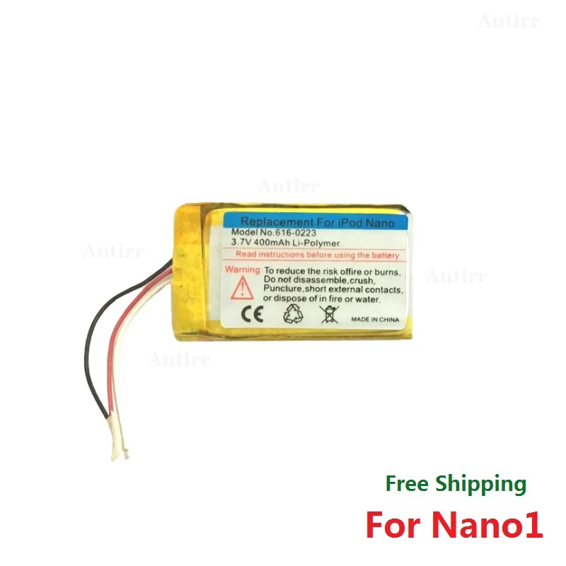 

Original new Replacement Battery For ipod Nano1 1st Gen Generation MP3 Li-Polymer Rechargeable Nano 1 616-0223 Batteries