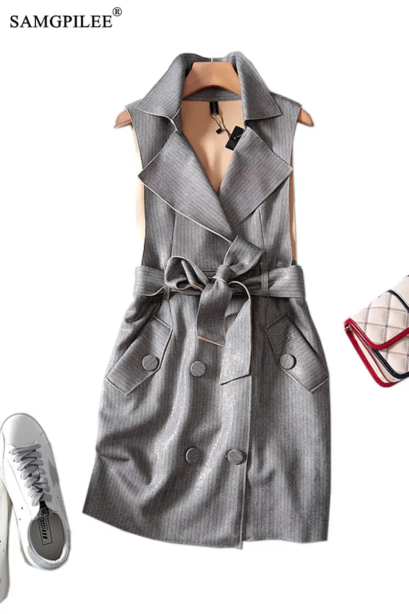 Vest Female Office Lady Long Striped Winter 2021 Women Vests Turn-down Collar Coat Female Autumn Double Breasted Women Long Vest
Vest Female Office Lady Long Striped Winter 2021 Women Vests Turn-down Collar Coat Female Autumn Double Breasted Women Long Vest