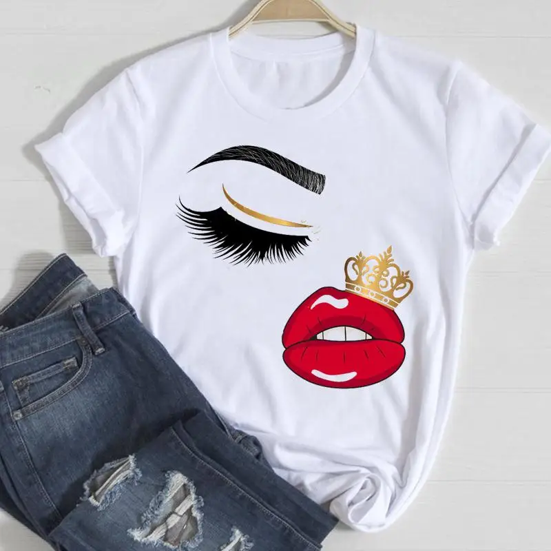 T-shirts Lip Cute Sexy 90s Eye Lashes Print Clothes Women Cartoon Fashion Mujer Camisetas Graphic Tshirt Top Female Tee
T-shirts Lip Cute Sexy 90s Eye Lashes Print Clothes Women Cartoon Fashion Mujer Camisetas Graphic Tshirt Top Female Tee