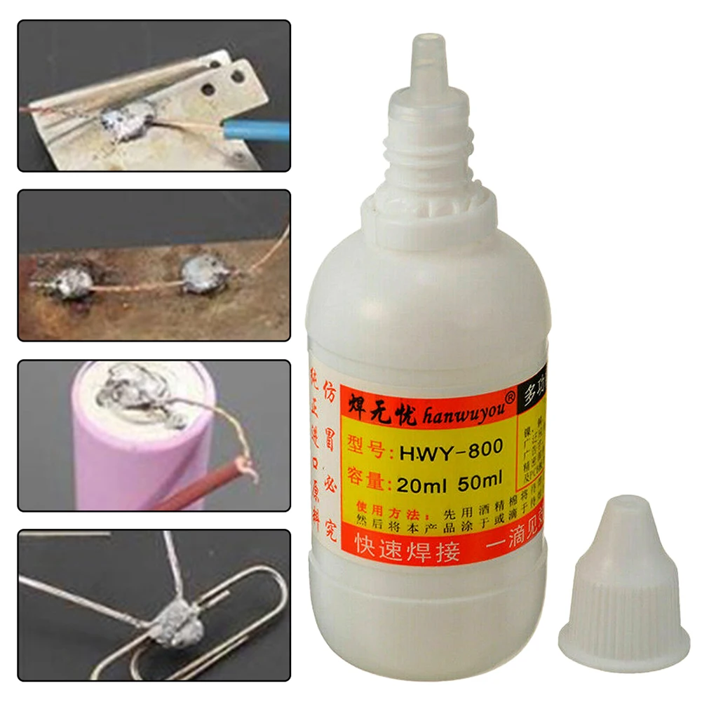 Stainless Steel Liquid Flux Welding Solder Non-toxic Copper Paste Flux Liquid Solders Paste Soldering Accessories 20ml/50ml
Stainless Steel Liquid Flux Welding Solder Non-toxic Copper Paste Flux Liquid Solders Paste Soldering Accessories 20ml/50ml